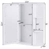 Fast Furnishings White Bathroom Wall-Mount Medicine Cabinet